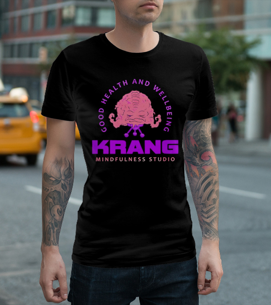 Good Health and Wellbeing Krang Mindfulness Studio Teenage Mutant Ninja Turtles T-Shirt