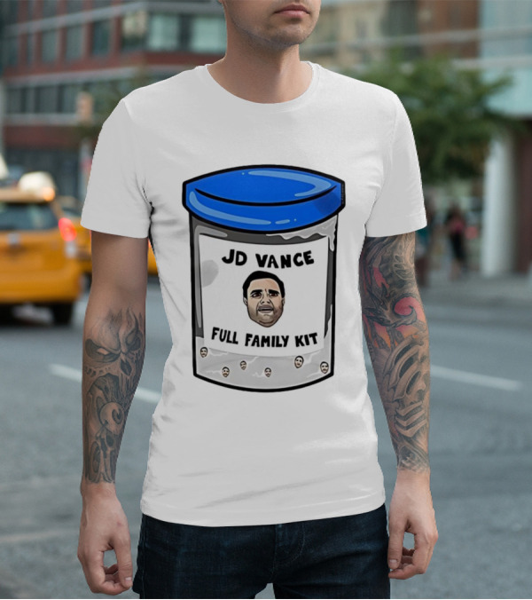 JD Vance Full Family Kit Face Jar Black Blue Lid T-Shirt