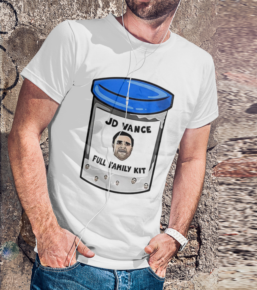 JD Vance Full Family Kit Face Jar Black Blue Lid T-Shirt