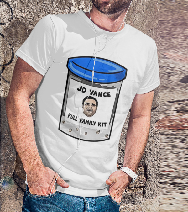 JD Vance Full Family Kit Face Jar Black Blue Lid T-Shirt
