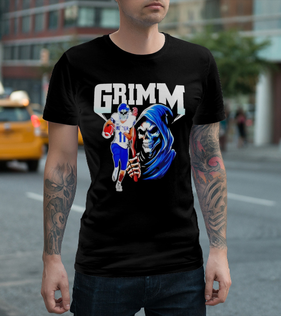 Grimm Reaper Kansas Jayhawks Football 11 Luke Grimm T-Shirt