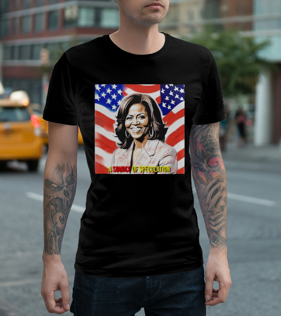 Michelle Obama A Source of Speculation With American Flags T-Shirt