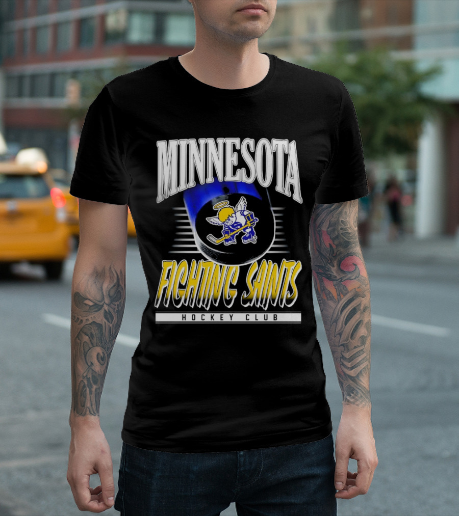 Minnesota Fighting Saints Hockey Club Winged Angel T-Shirt