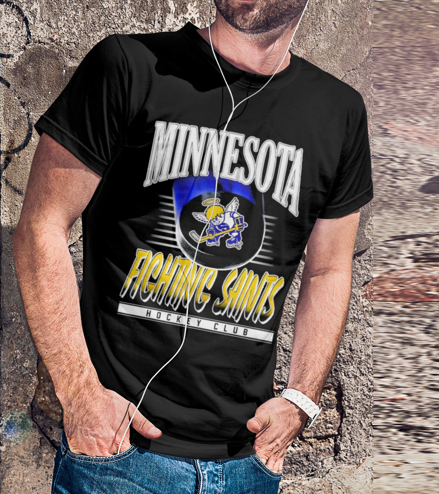 Minnesota Fighting Saints Hockey Club Winged Angel T-Shirt
