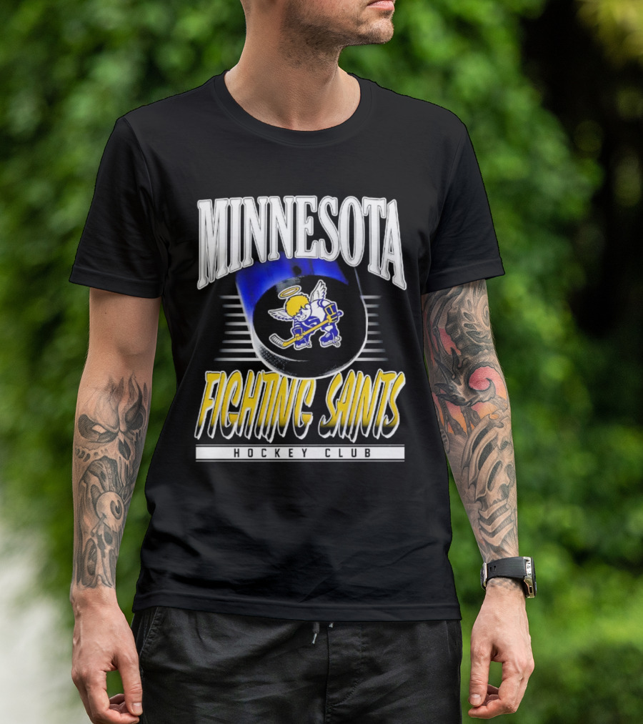 Minnesota Fighting Saints Hockey Club Winged Angel T-Shirt