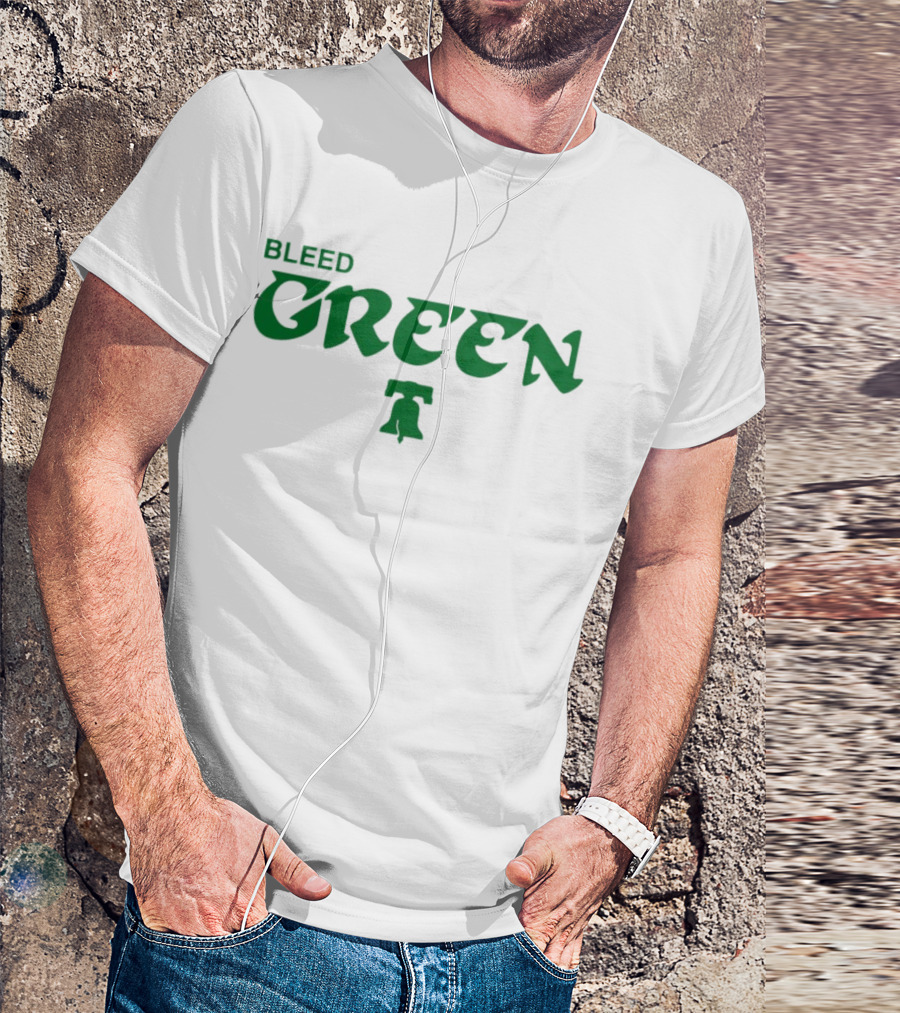 Philadelphia Eagles Bleed Green Liberty Bell T-Shirt