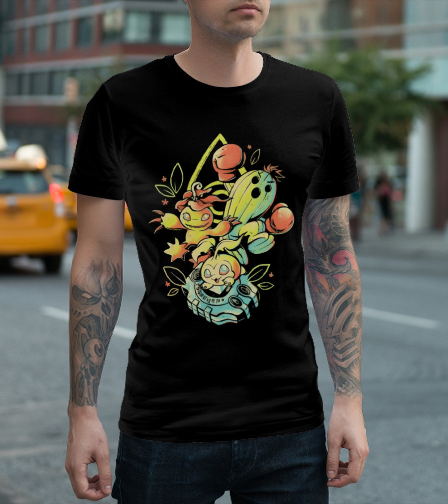 Tanemon Palmon Togemon Retro Digivice T-Shirt