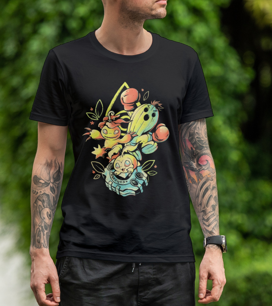 Tanemon Palmon Togemon Retro Digivice T-Shirt
