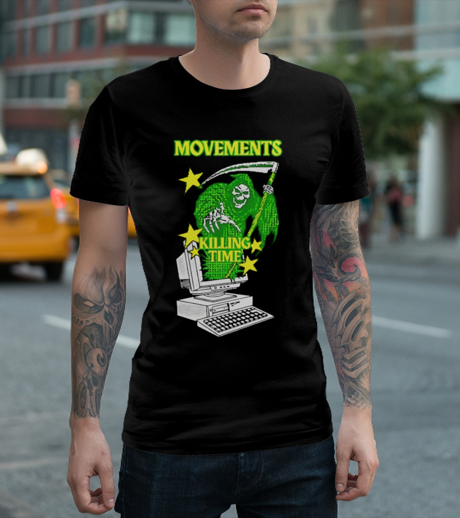Movements Killing Time Reaper With Computer T-Shirt
