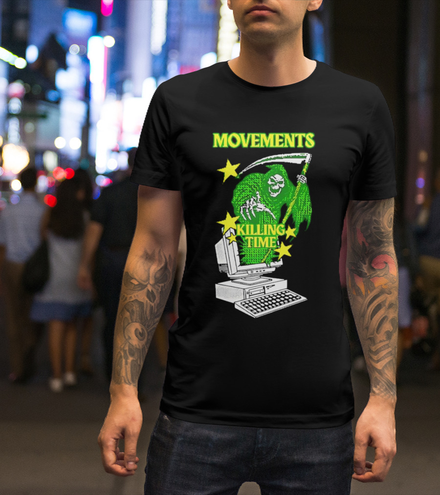 Movements Killing Time Reaper With Computer T-Shirt