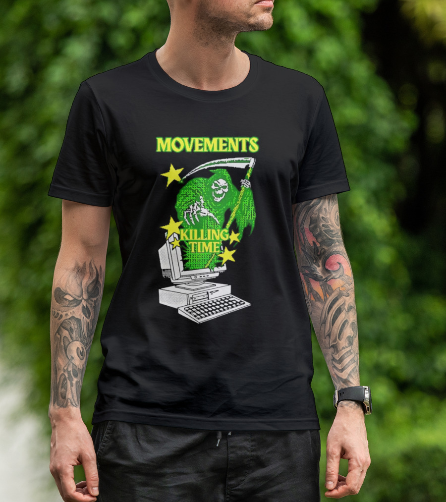 Movements Killing Time Reaper With Computer T-Shirt