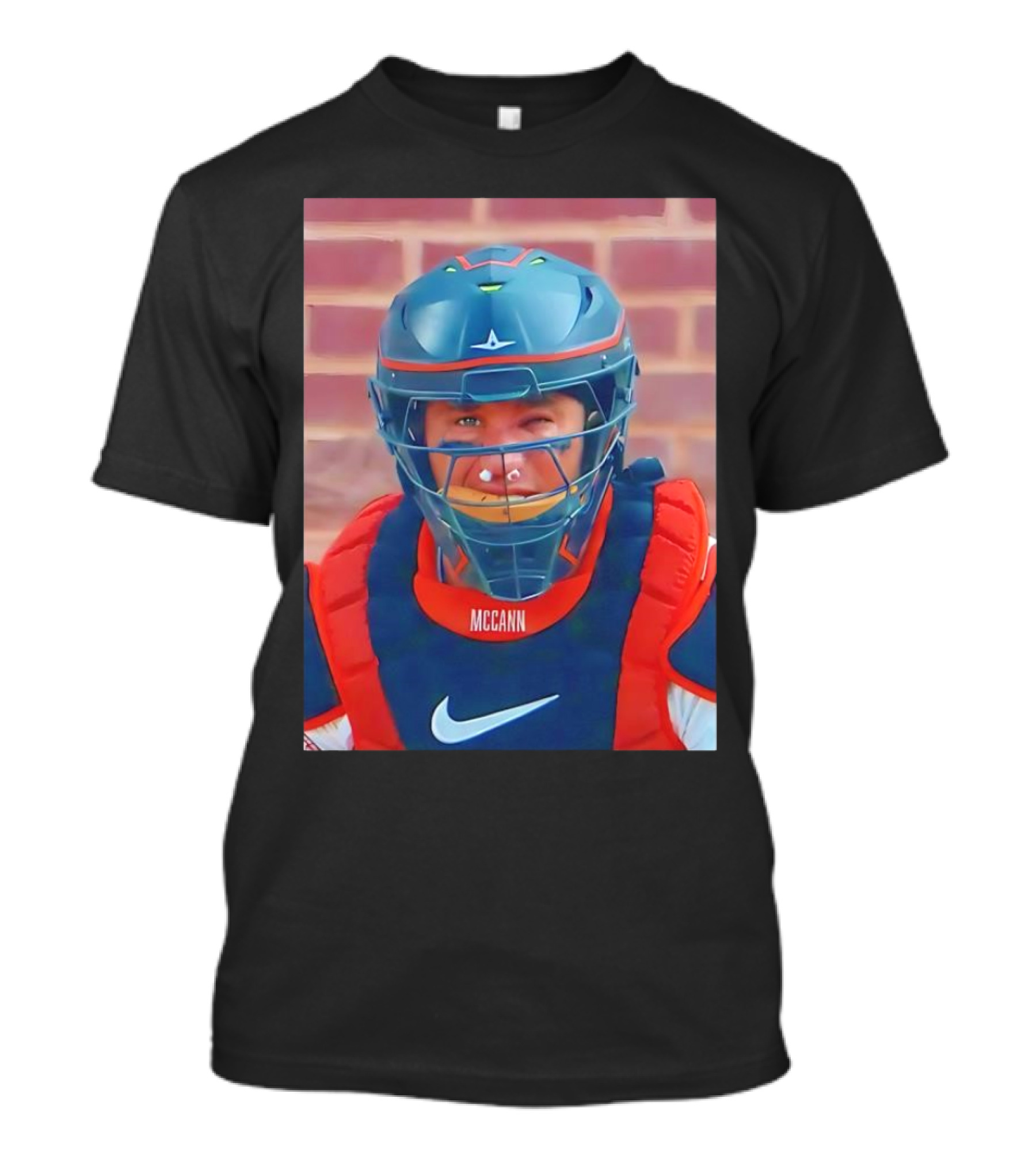 Tim Malarkey James McCann Phot McCann Catcher's Gear Braves T-Shirt