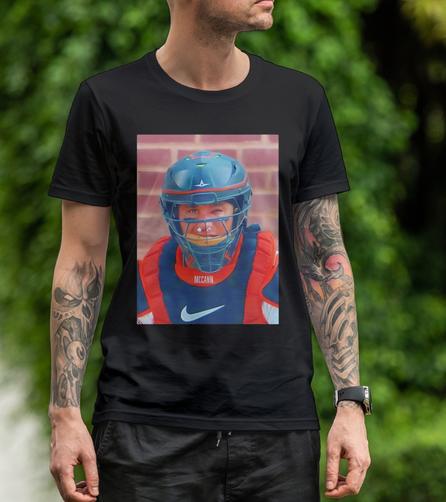 Tim Malarkey James McCann Phot McCann Catcher's Gear Braves T-Shirt