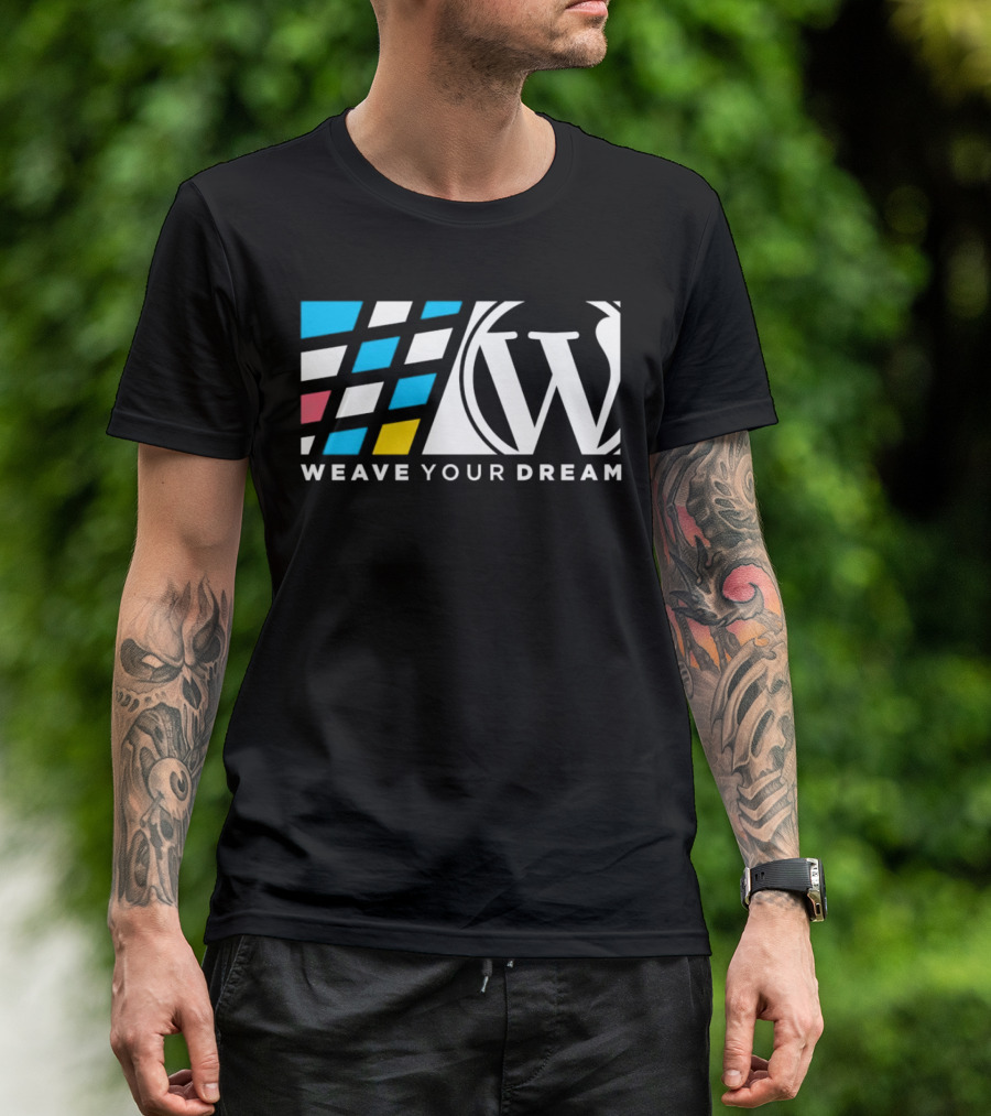 Weave Your Dream W Logo With Colorful Shapes T-Shirt