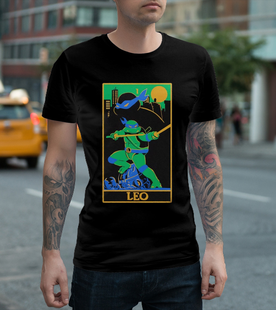 Leo Tarot Teenage Mutant Ninja Turtles Leonardo Card T-Shirt