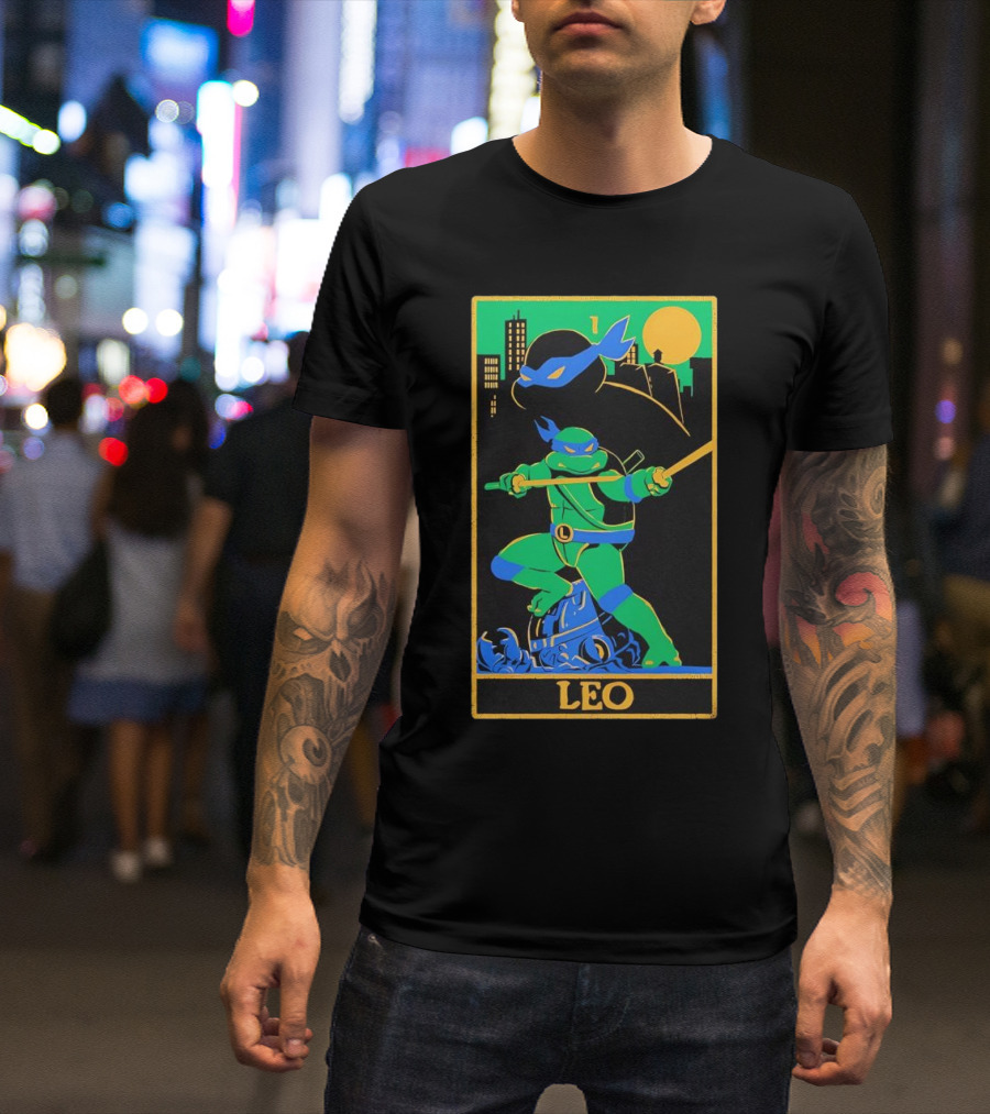 Leo Tarot Teenage Mutant Ninja Turtles Leonardo Card T-Shirt
