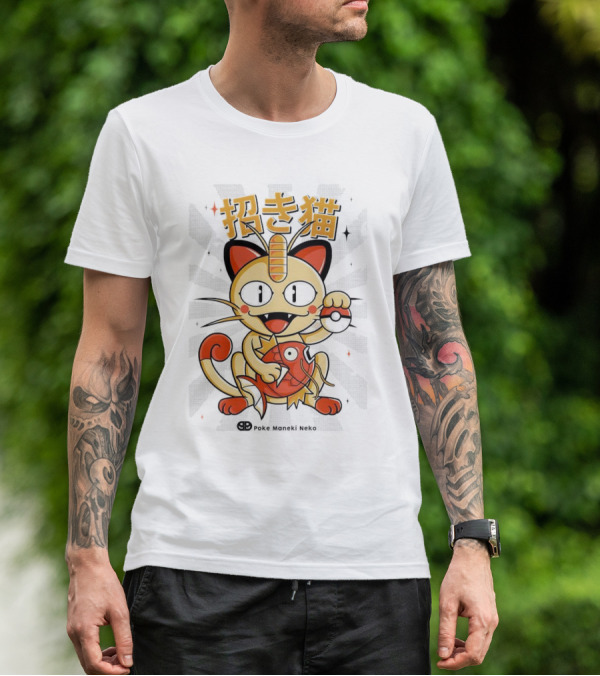 Meowth Poke Maneki Neko 招き猫 T-Shirt