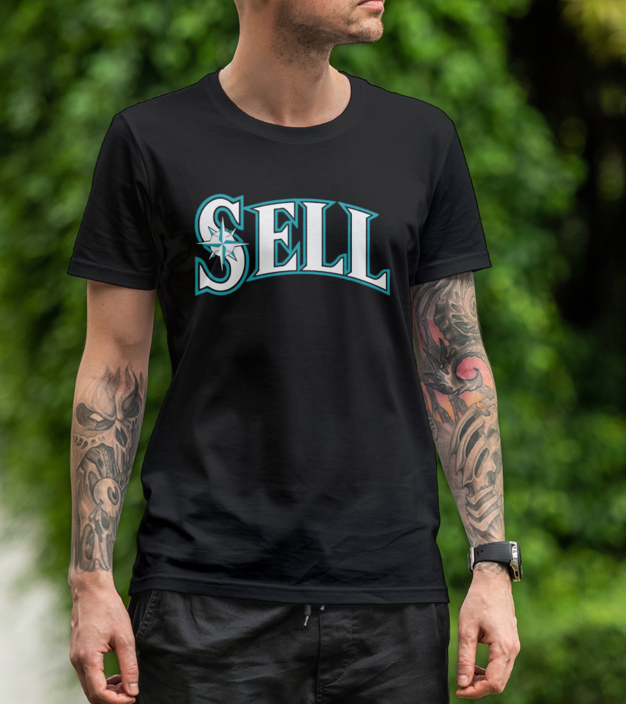 Seattle Mariners Sell 2024 Text Emblem T-Shirt