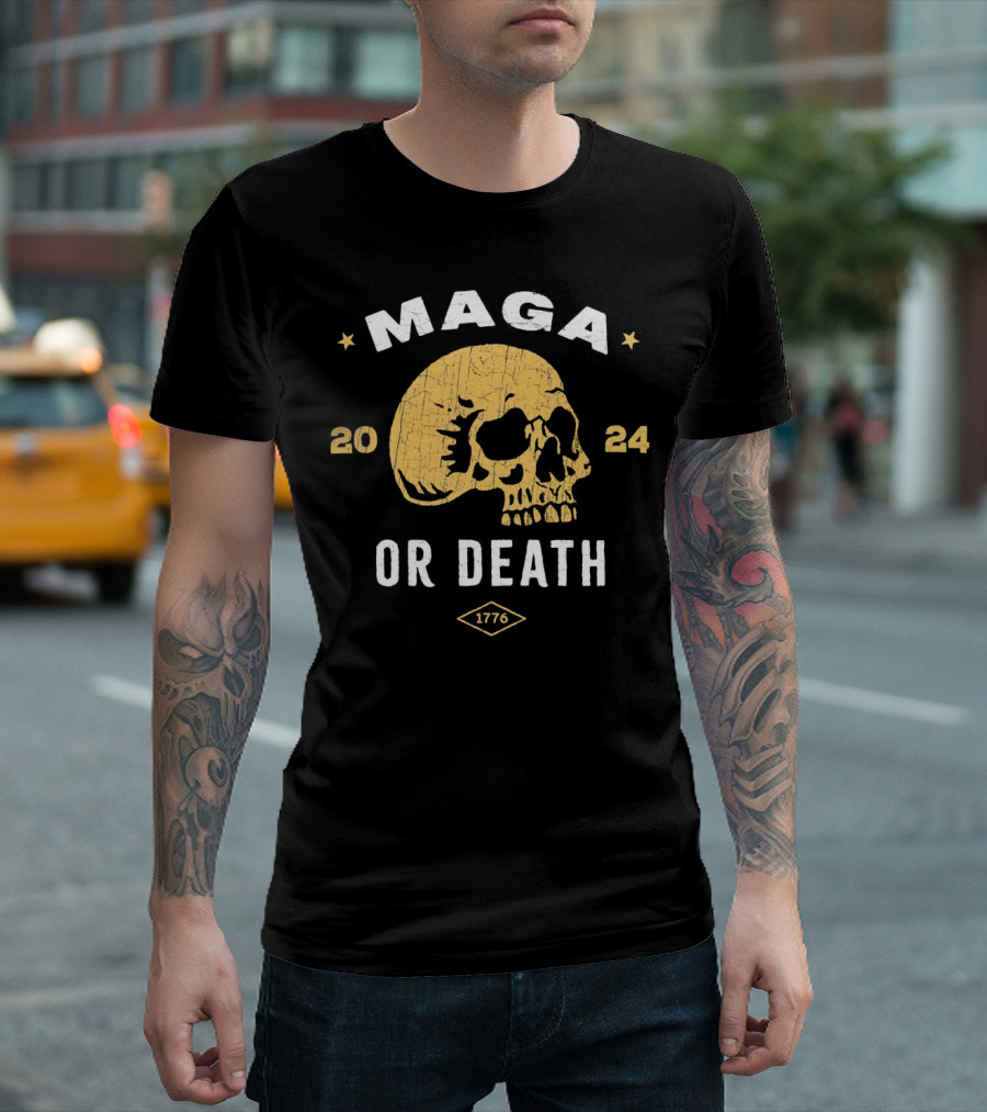 MAGA Skull 2024 Or Death 1776 T-Shirt