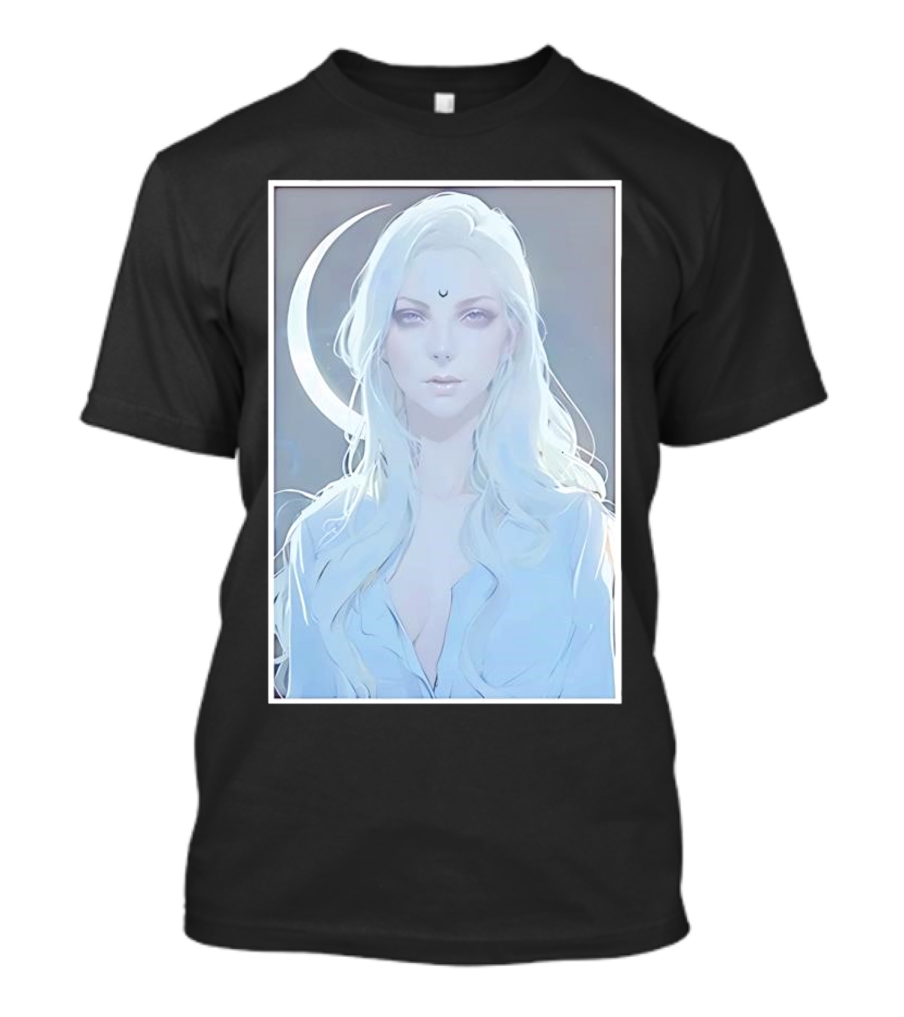 Sturgeon Moon Big Witch Energy Celestial Goddess With Crescent Moon T-Shirt