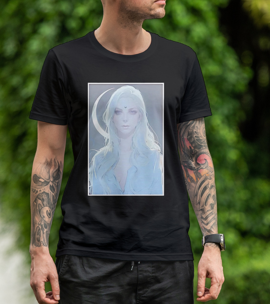 Sturgeon Moon Big Witch Energy Celestial Goddess With Crescent Moon T-Shirt