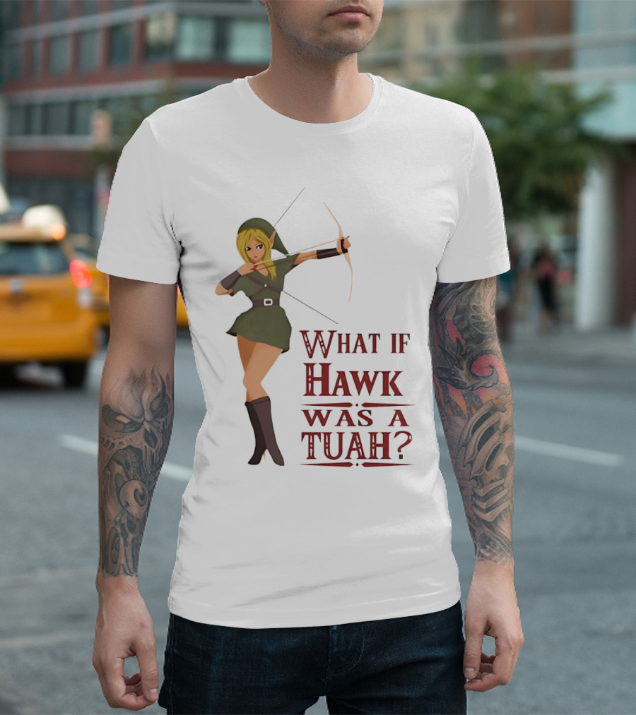 What If Hawk Was A Tuah? Zelda Archer In Green Tunic T-Shirt