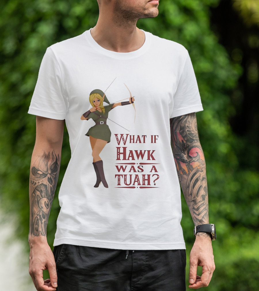 What If Hawk Was A Tuah? Zelda Archer In Green Tunic T-Shirt