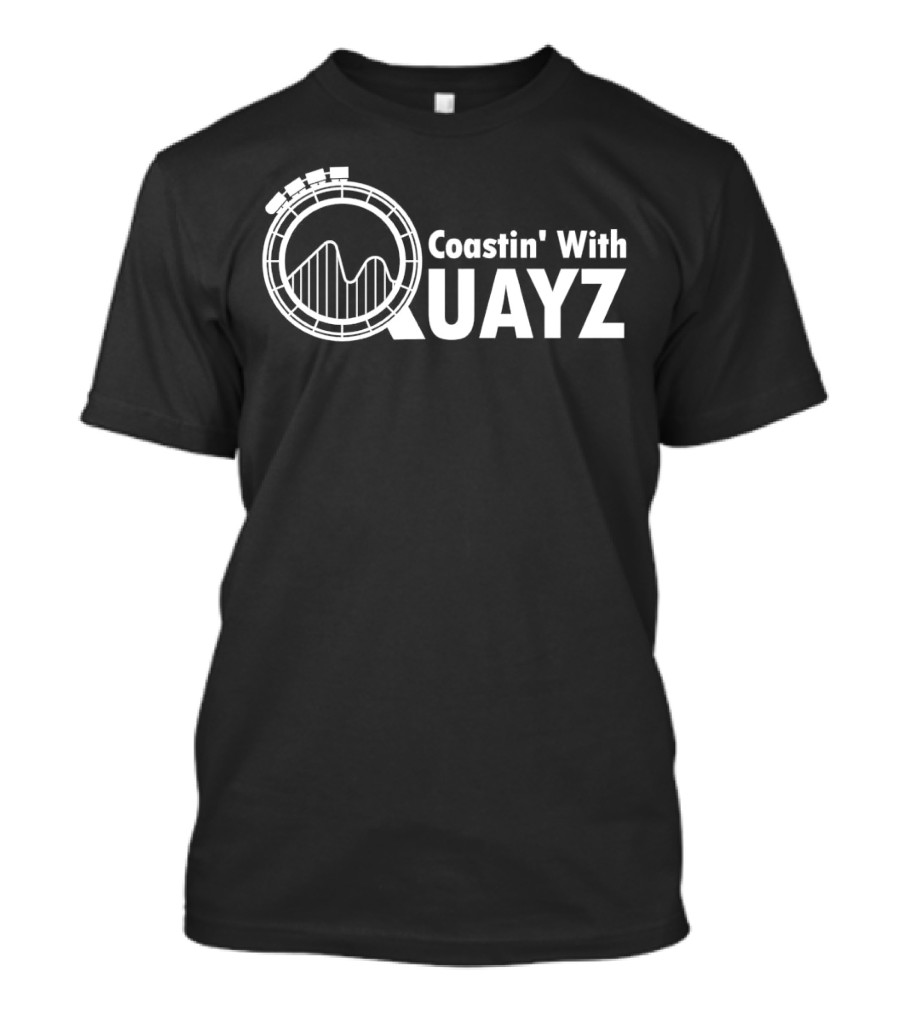 Coastin' With Quayz Roller Coaster Line T-Shirt