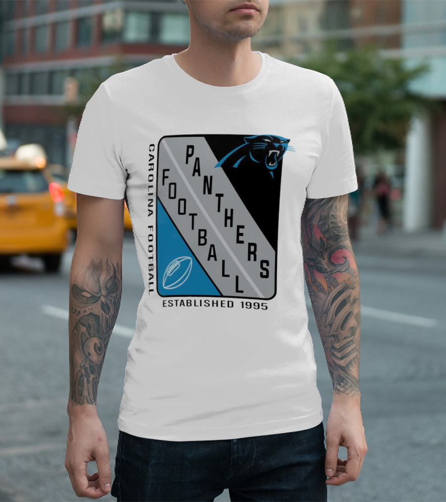 Carolina Panthers Football Shield Established 1995 T-Shirt