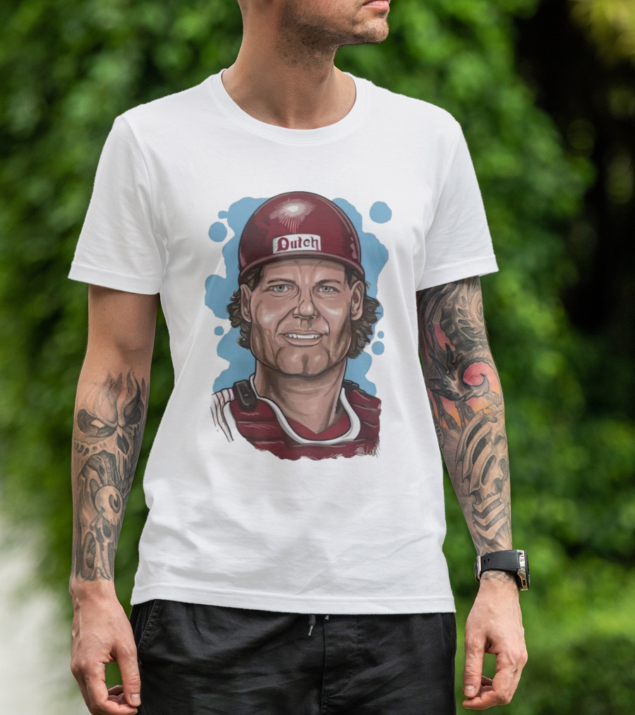 Darren Daulton Philadelphia Phillies Dutch Cartoon T-Shirt
