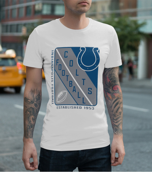 Indianapolis Colts Football Shield Established 1953 T-Shirt