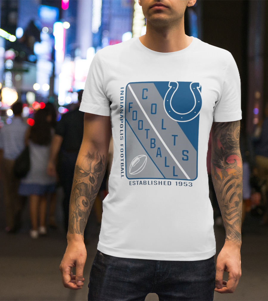 Indianapolis Colts Football Shield Established 1953 T-Shirt