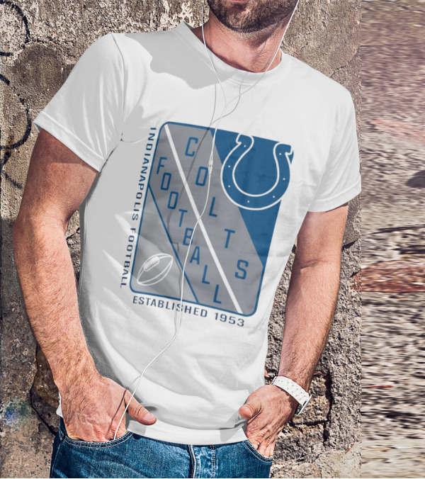 Indianapolis Colts Football Shield Established 1953 T-Shirt