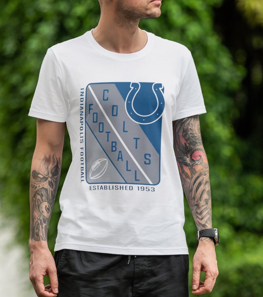 Indianapolis Colts Football Shield Established 1953 T-Shirt