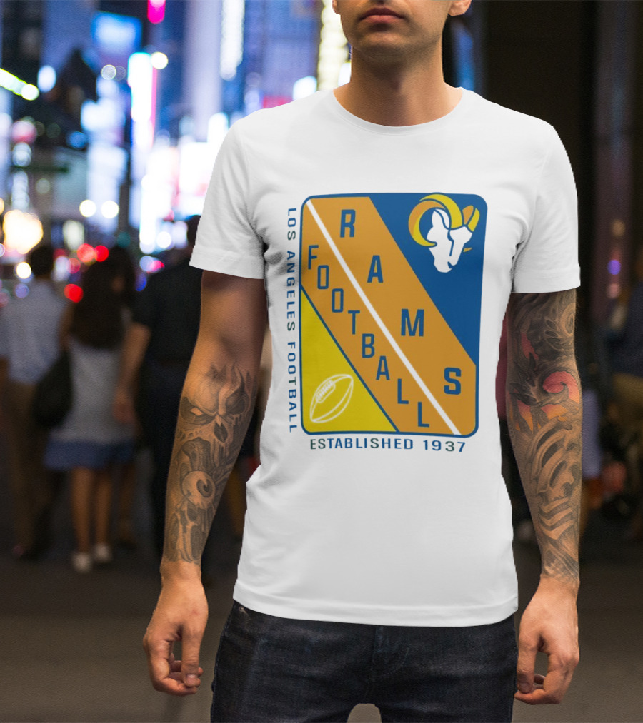 Los Angeles Rams Football Established 1937 T-Shirt