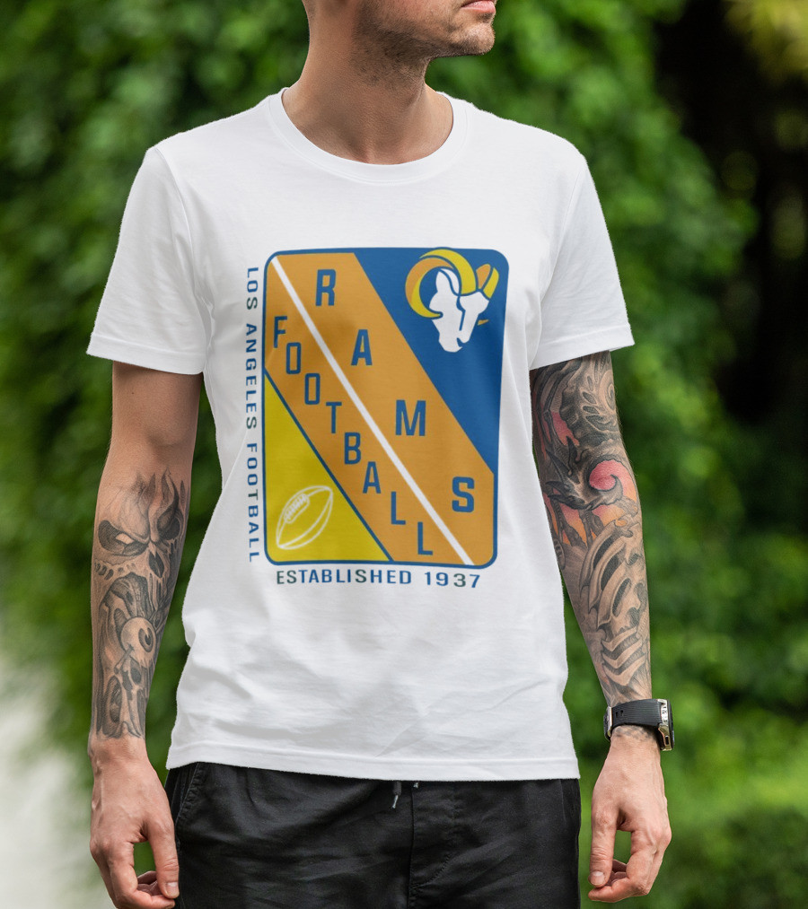 Los Angeles Rams Football Established 1937 T-Shirt