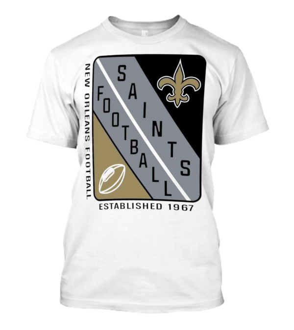 New Orleans Saints Football Shield Established 1967 Fleur-de-lis T-Shirt