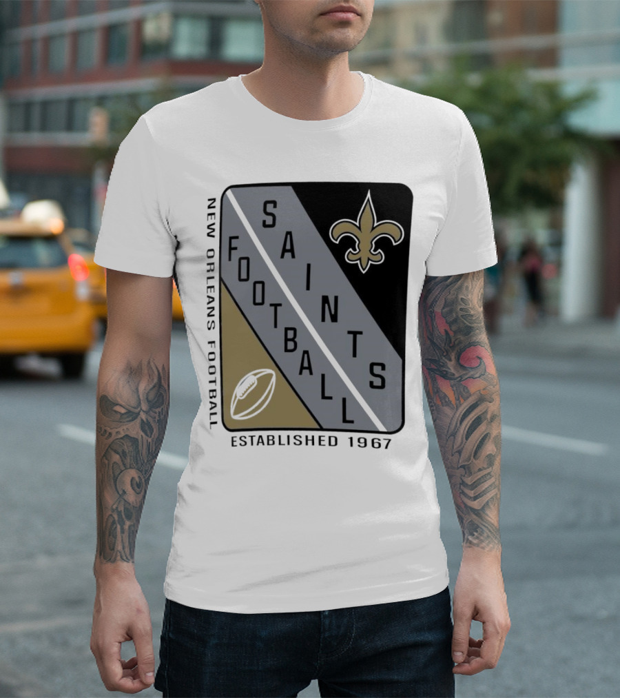 New Orleans Saints Football Shield Established 1967 Fleur-de-lis T-Shirt