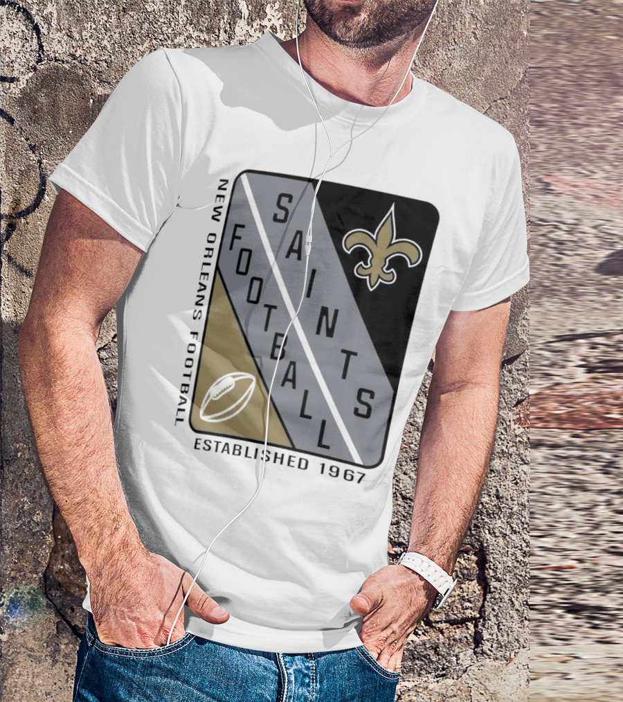 New Orleans Saints Football Shield Established 1967 Fleur-de-lis T-Shirt