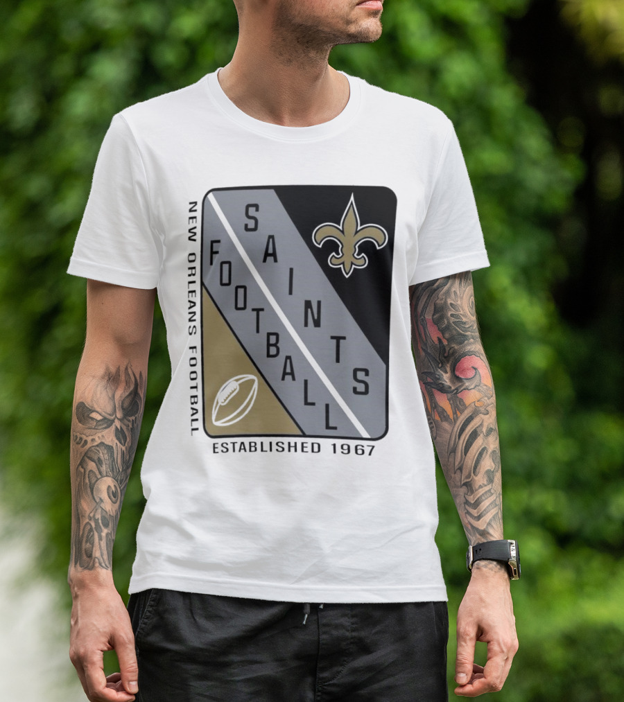 New Orleans Saints Football Shield Established 1967 Fleur-de-lis T-Shirt