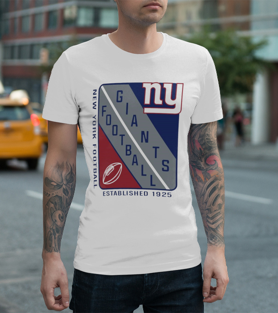 New York Giants Football Shield Established 1925 Logo Ny T-Shirt