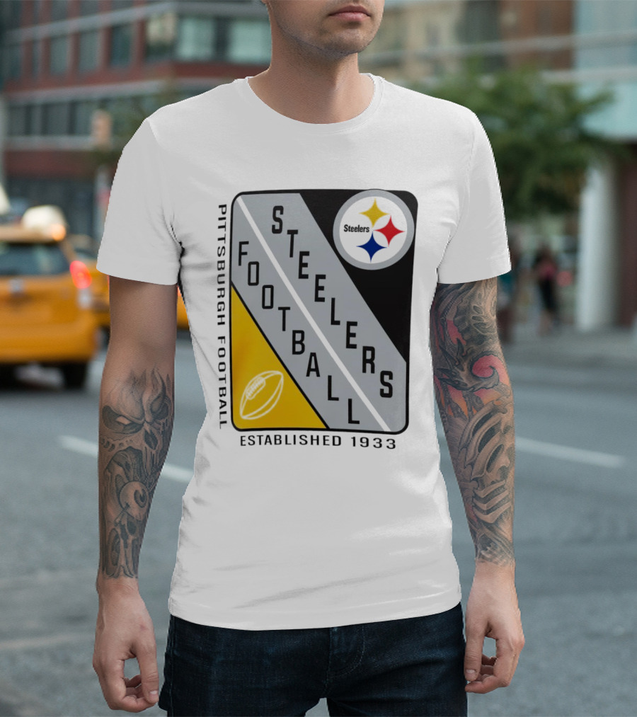 Pittsburgh Steelers Football Established 1933 Shield T-Shirt