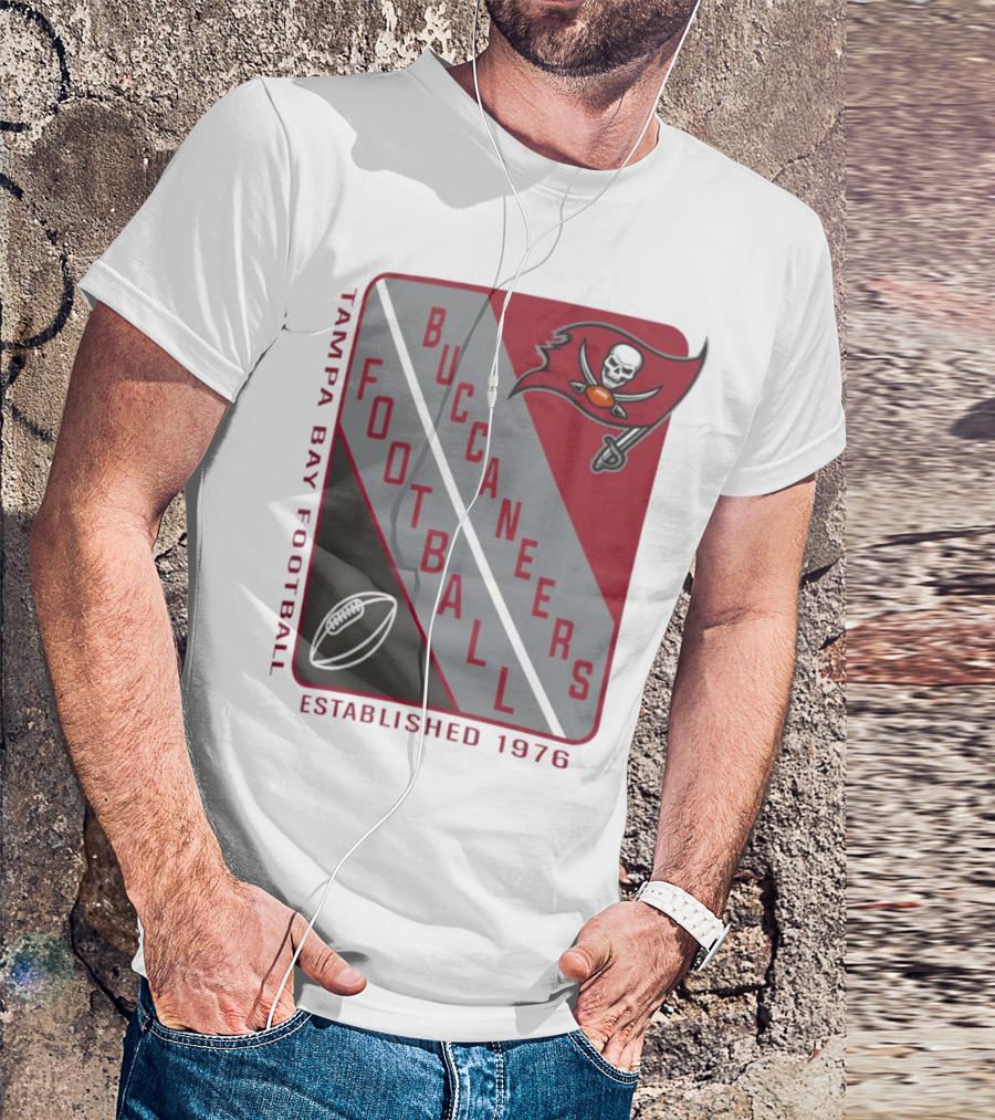 Tampa Bay Buccaneers Football Established 1976 Shield T-Shirt