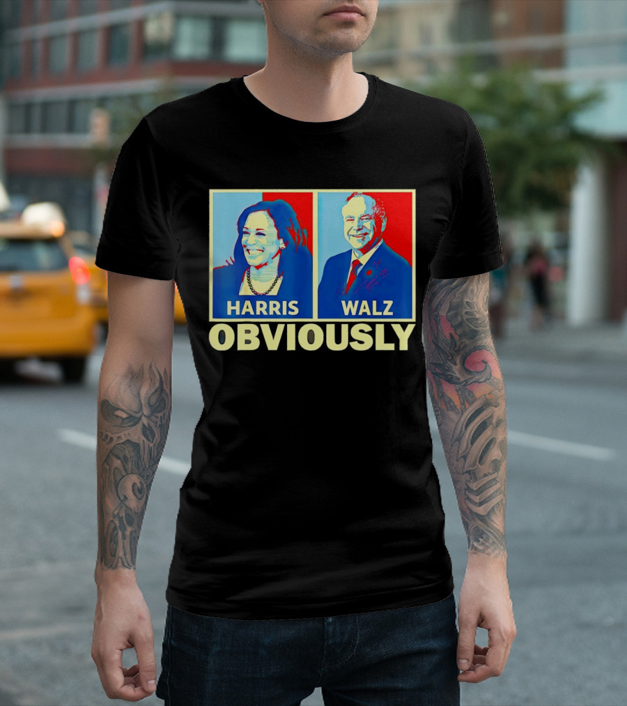 Kamala Harris Tim Walz Obviously Iconic Hope T-Shirt
