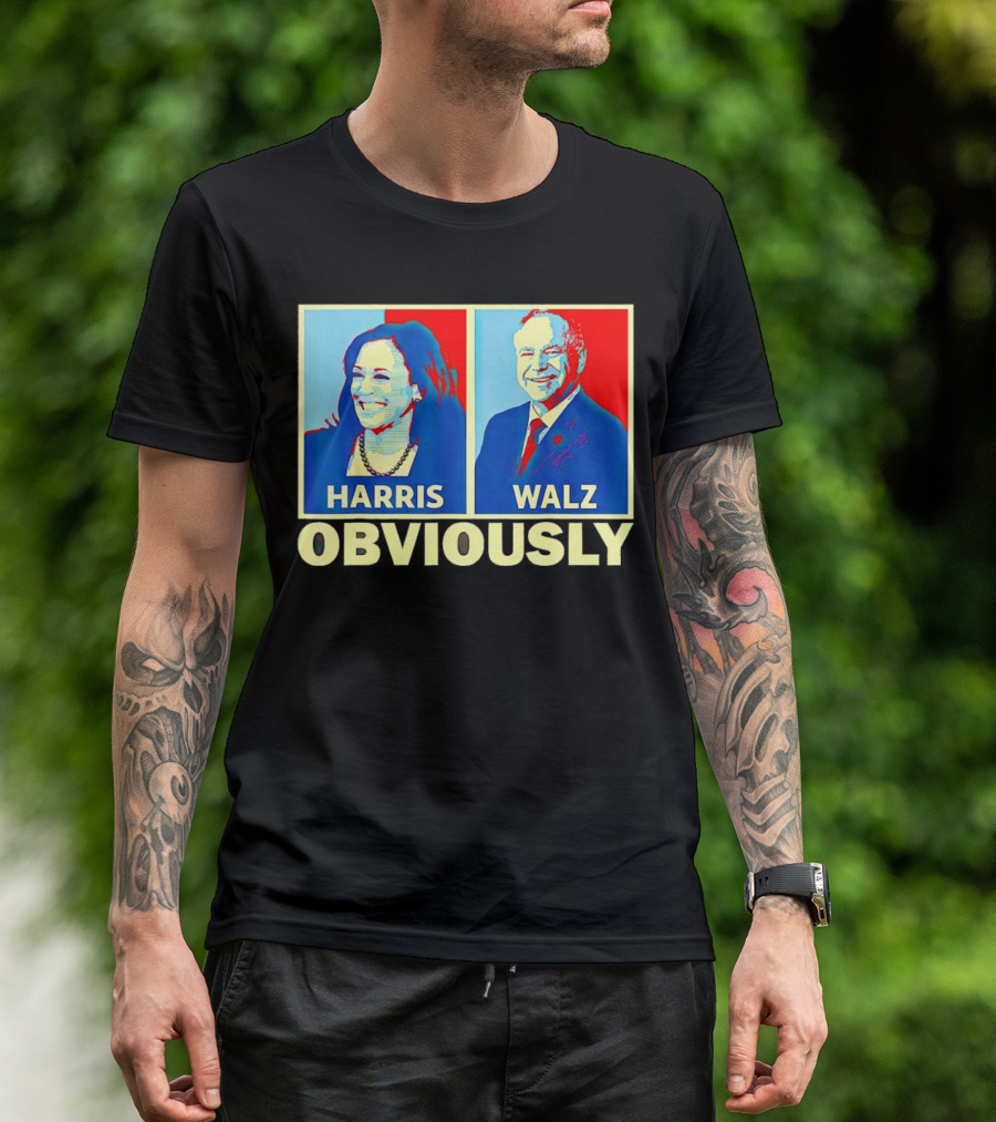 Kamala Harris Tim Walz Obviously Iconic Hope T-Shirt
