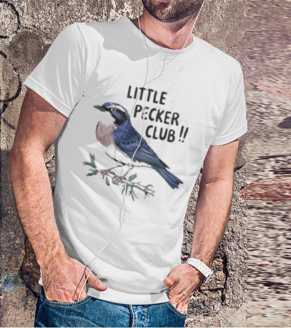 Little Pecker Club Bluebird On Branch T-Shirt