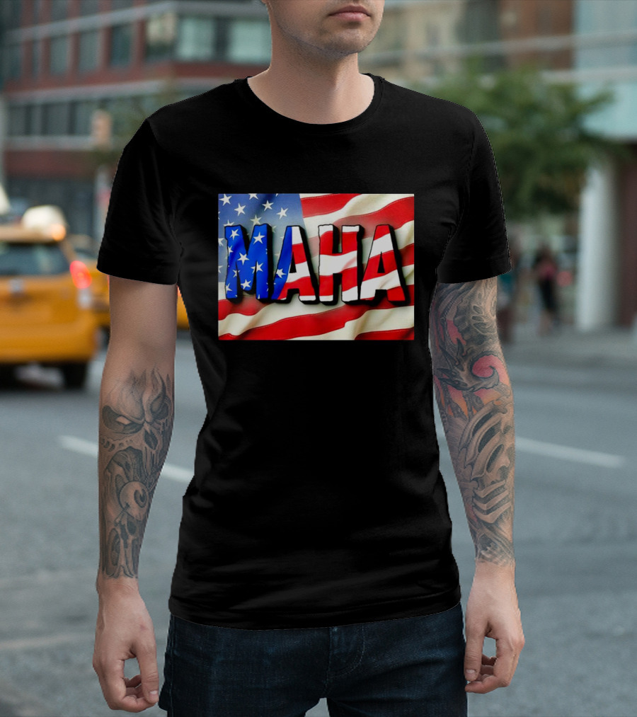 MAHA American Flag USA Patriotic Banner T-Shirt
