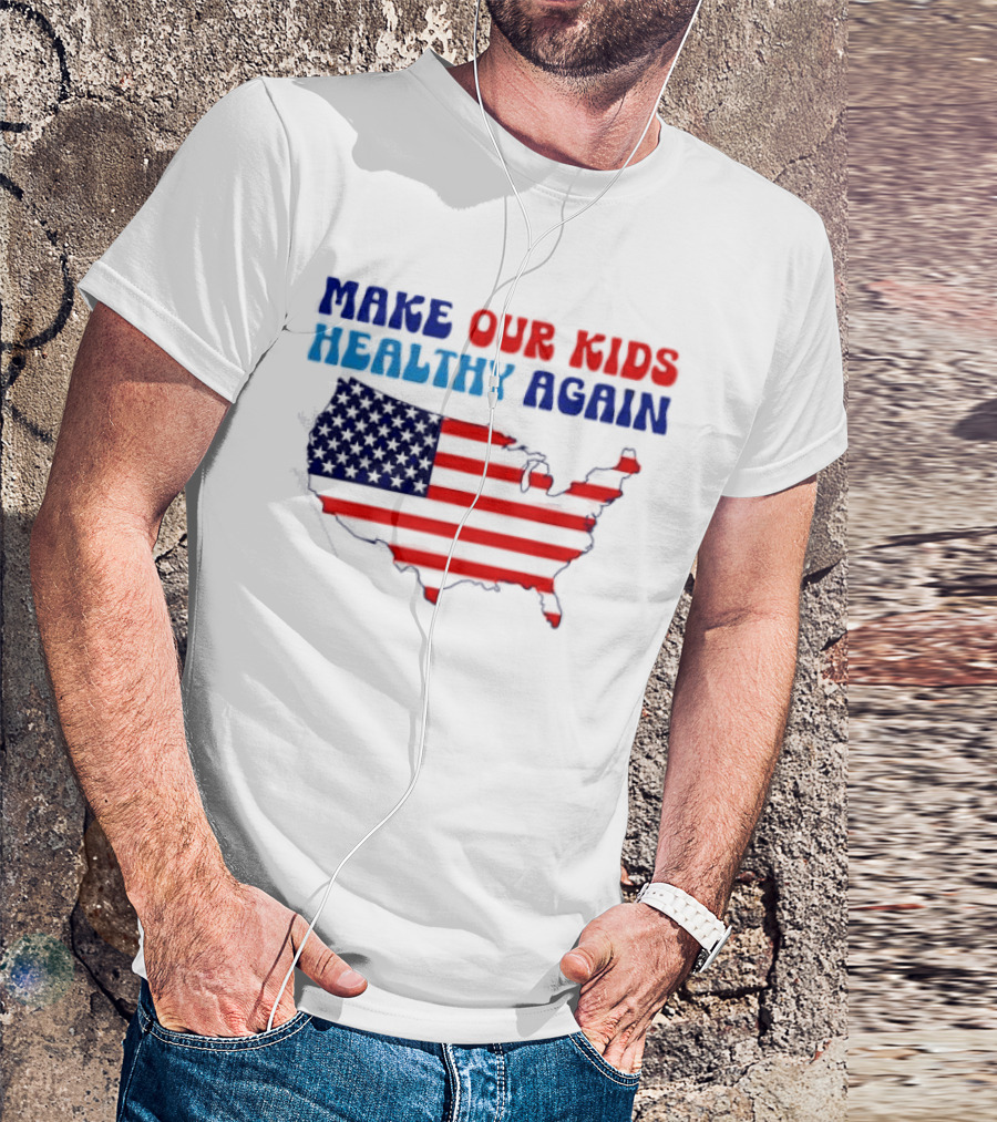 Make Our Kids Healthy Again United States Map T-Shirt