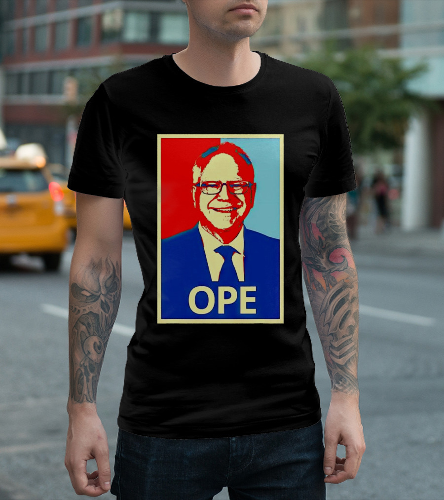 Ope Vice President Tim Walz Iconic Hope T-Shirt