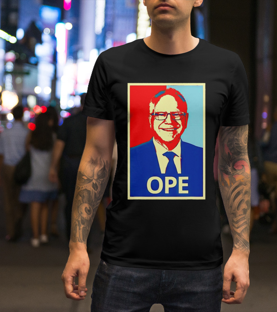 Ope Vice President Tim Walz Iconic Hope T-Shirt